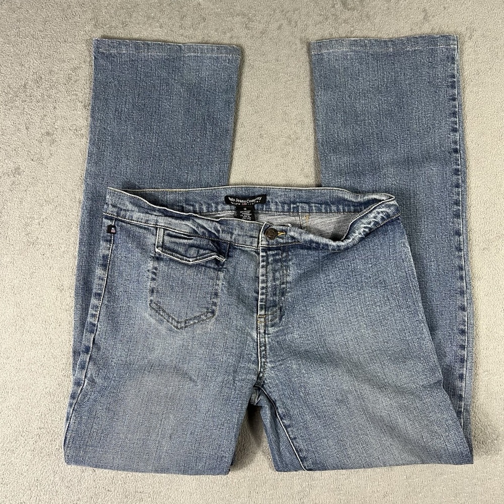 Polo Jean Ralph Lauren Flare Jeans Womens 10 Blue Pocket Y2K